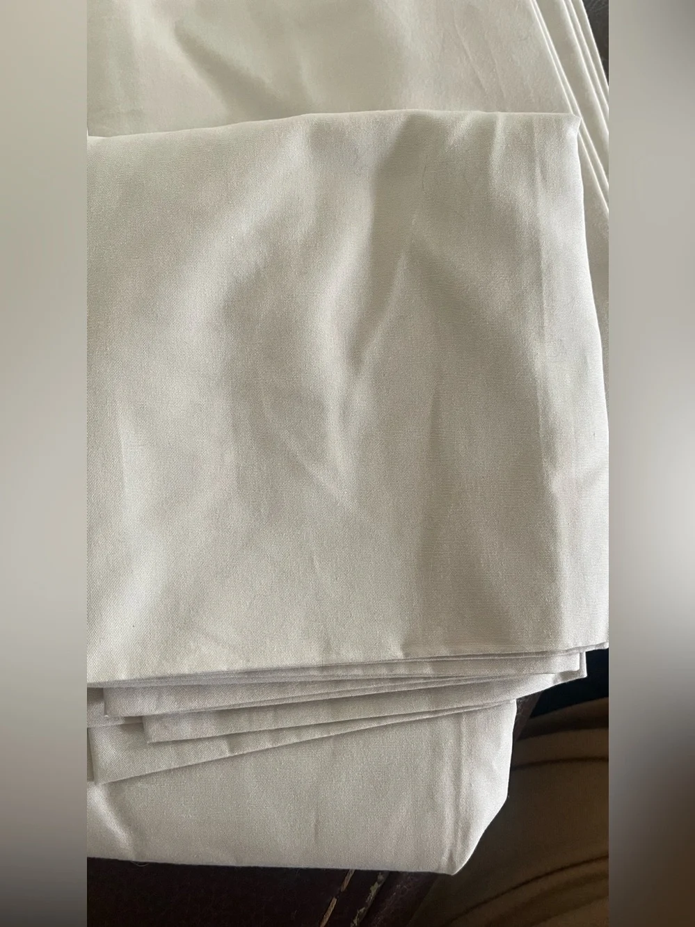 NWOT Quince Organic Crisp Percale Pillowcase Set, Standard (Light Gray)